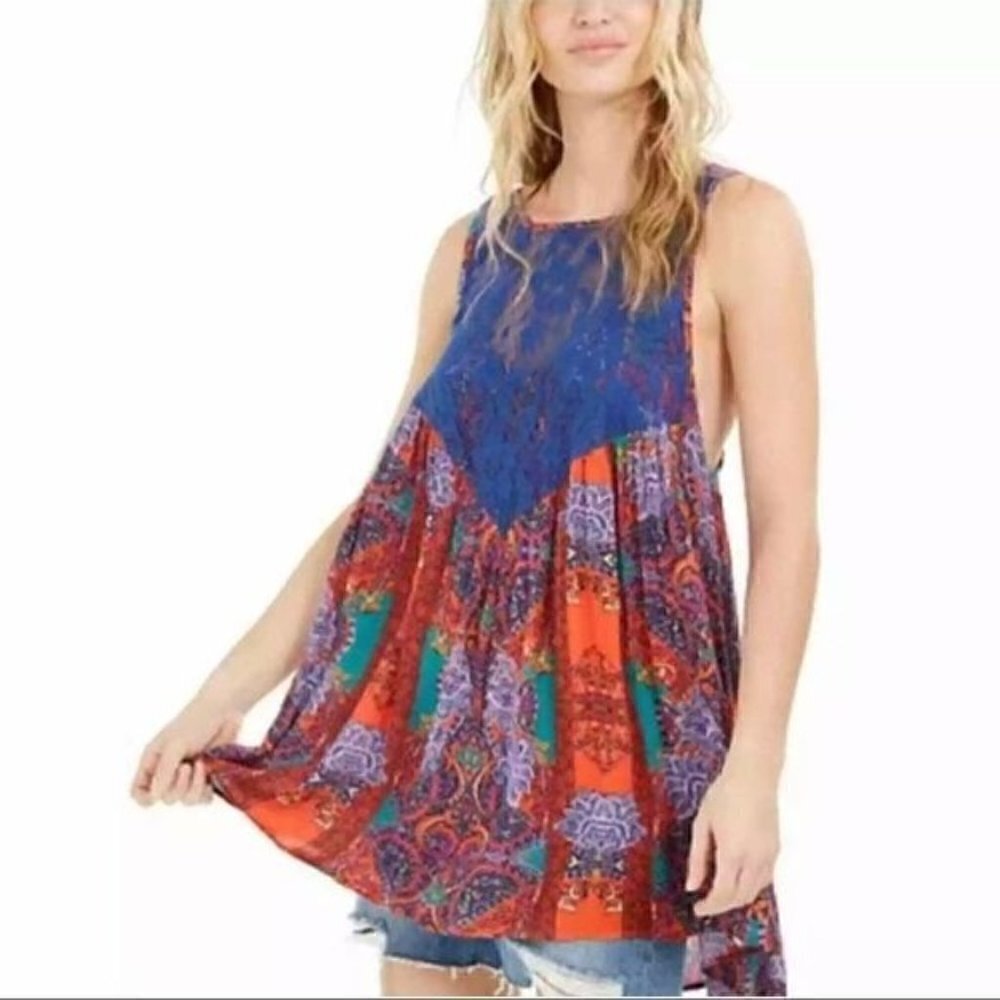 NWT Free People Count Me In Trapeze Mini Dress (Tunic)